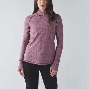 Women's Marled Long-Sleeve Top - Pink/maroon
